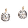 Antique Pair Of Old-Cut Diamond Earrings Circa 1890's