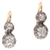 Antique Pair Of Old-Cut Diamond Earrings Circa 1890's