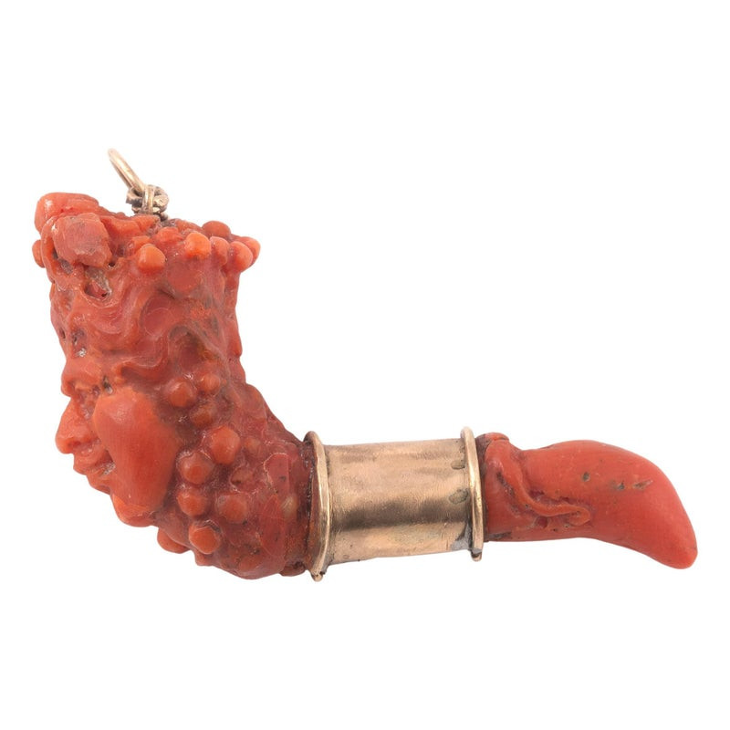 Corallum Rubrum Horn With Bacchus Southern Italy 19th Century