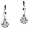 Pair of Sapphire and Diamond Pendent Earrings