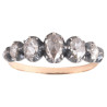 Georgian Half Hoop Ring Set With Seven Rose Cut Diamonds