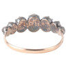 Georgian Half Hoop Ring Set With Seven Rose Cut Diamonds