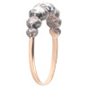 Georgian Half Hoop Ring Set With Seven Rose Cut Diamonds