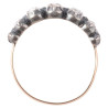 Georgian Half Hoop Ring Set With Seven Rose Cut Diamonds