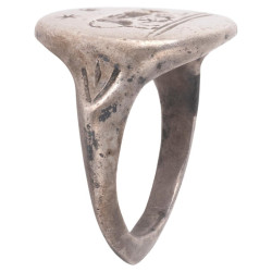 Roman Silver Signet Men's Ring With The She-Wolf Of Rome