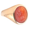 Neoclassical Ring Set with a Carnelian Intaglio of Galba