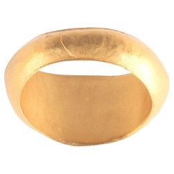 A Roman Hollow High Karat Gold Intaglio Ring Circa 3rd Century A.D.
